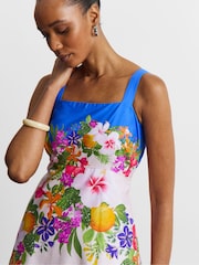 Joanna Hope White Printed Cotton Prom Dress - Image 4 of 4