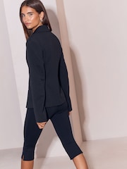 Lipsy Black Structured Zip Front Collared Jacket - Image 5 of 5
