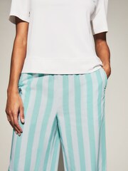 KBX Coffee Stripe Trousers and T-Shirt Set - 6şəkildən 5 şəkil
