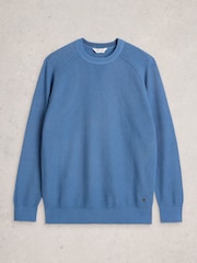 White Stuff Blue Attadale Crew Neck Jumper - Image 1 of 2