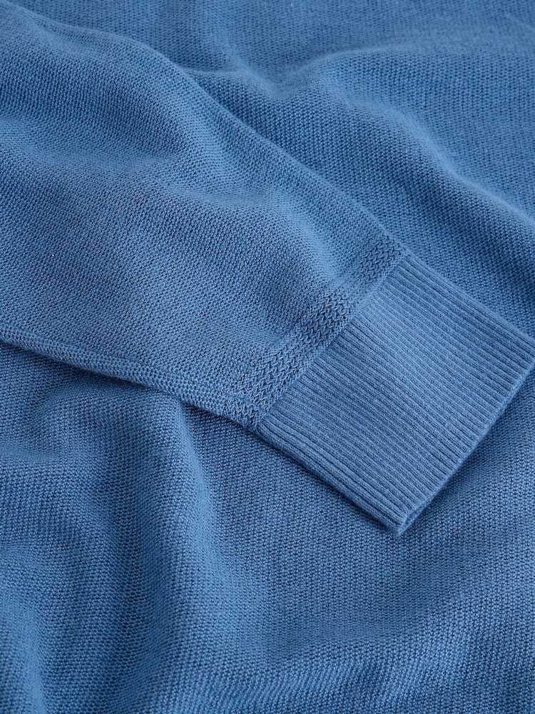White Stuff Blue Attadale Crew Neck Jumper - Image 2 of 2 White Stuff Blue Attadale Crew Neck Jumper - Image 2 of 2