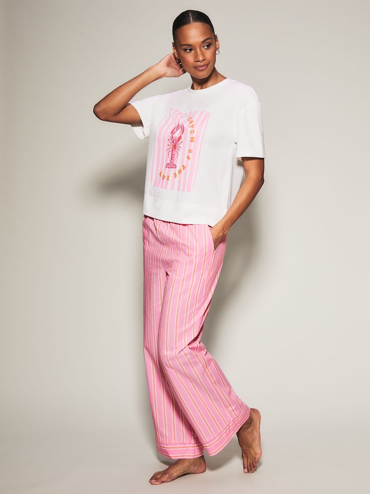 KBX Lobster Stripe Trousers and T-Shirt Set - 7şəkildən 2 şəkil