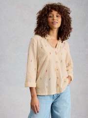 White Stuff Cream Sophie Cotton Shirt - Image 1 of 6