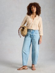 White Stuff Cream Sophie Cotton Shirt - Image 3 of 6