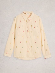 White Stuff Cream Sophie Cotton Shirt - Image 5 of 6