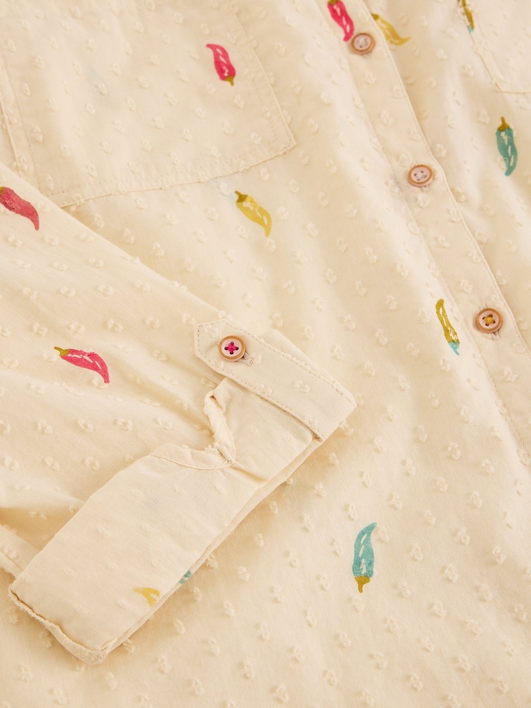 White Stuff Cream Sophie Cotton Shirt - Image 6 of 6