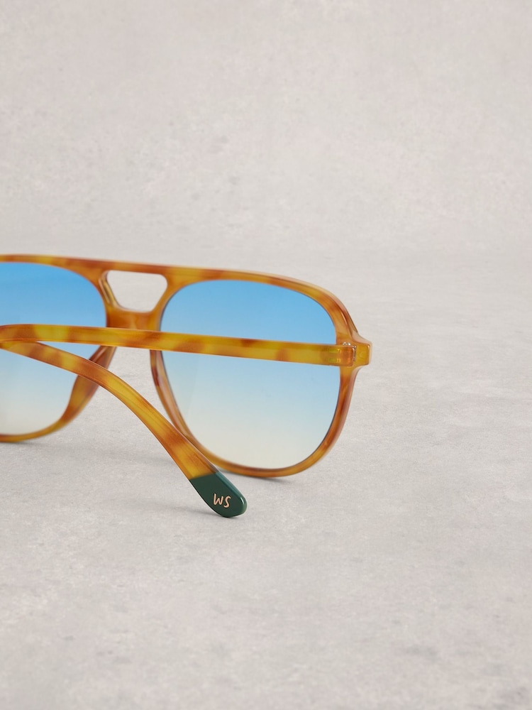 White Stuff Brown Aviator Sunglasses - Image 4 of 4