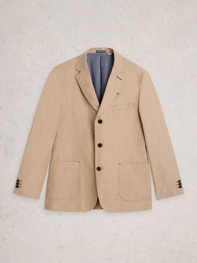 White Stuff Natural Swinton Linen Blazer - Image 1 of 2