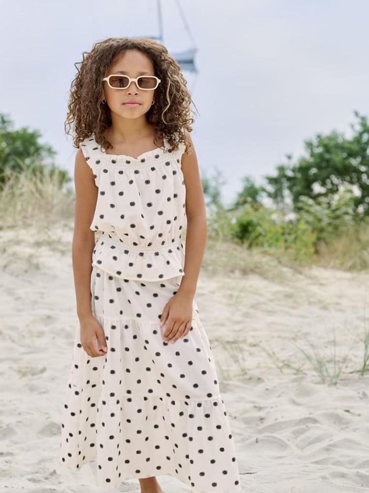 ONLY KIDS White Polka Dot Top Coord - Image 1 of 4
