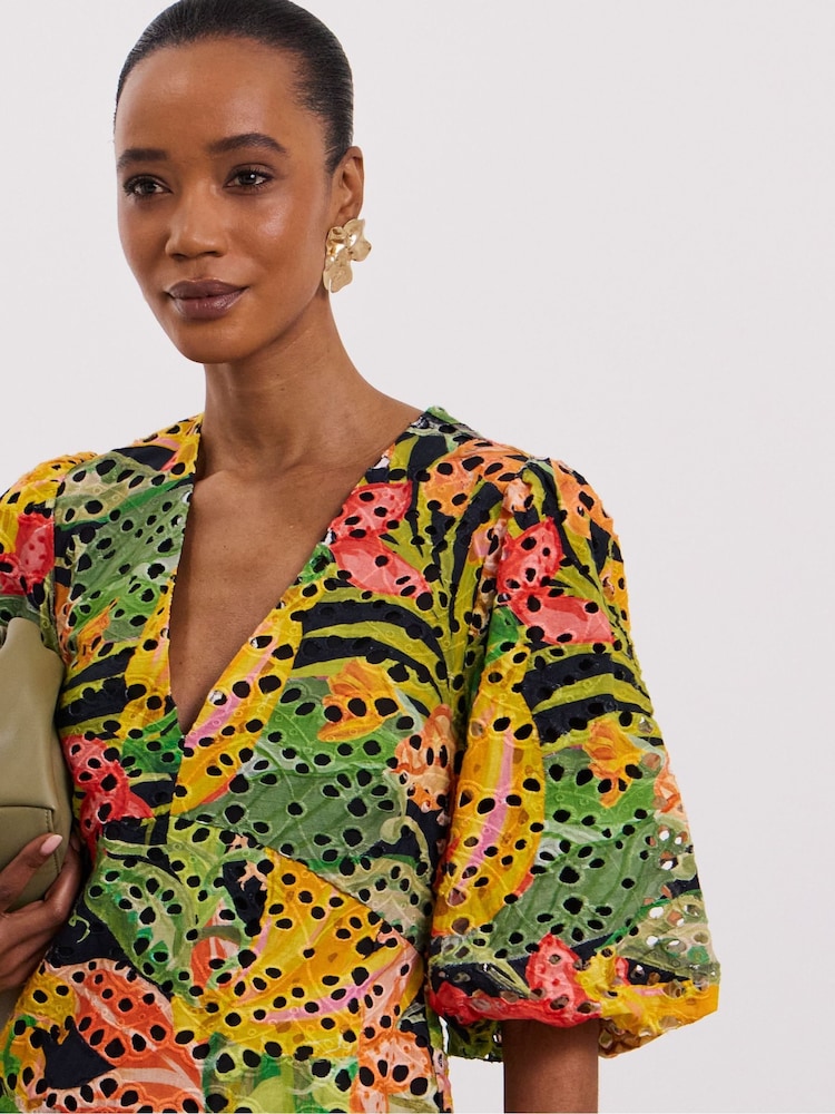 Joanna Hope Printed Broderie Dress - Bild 4 von 4