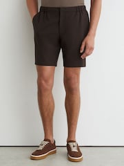Reiss Brown Deck Drawstring Chino Shorts - Image 3 of 6