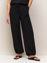 Negro - Ro&Zo Cheesecloth Drawstring Cuff Trousers - Imagen 5 de 8