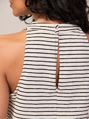 Ro&Zo Black Stripe Jersey Halter Top - Image 4 of 4