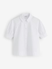 Ro&Zo White Cotton Poplin Short Sleeve Shirt - Image 1 of 1