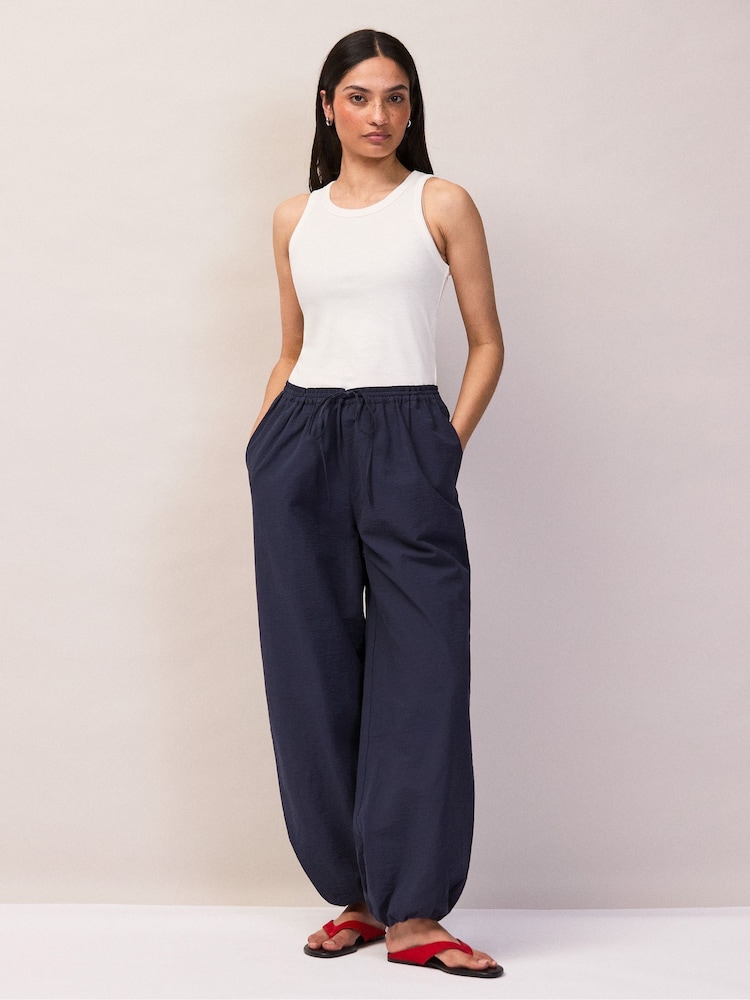 Ro&Zo Navy Blue Parachute Trousers - Image 2 of 7