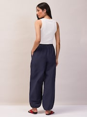 Ro&Zo Navy Blue Parachute Trousers - Image 6 of 7