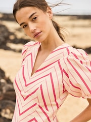 Ro&Zo Pink Willow Cut About Stripe Dress - Image 4 of 6