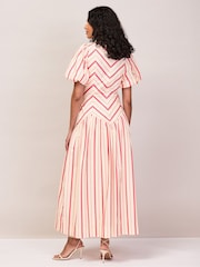 Ro&Zo Pink Willow Cut About Stripe Dress - Image 6 of 6