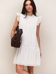Ro&Zo White Broderie Mini Dress - Image 2 of 6
