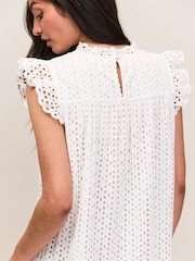 Ro&Zo White Broderie Mini Dress - Image 4 of 6