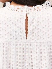 Ro&Zo White Broderie Mini Dress - Image 5 of 6