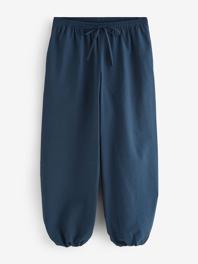 Ro&Zo Navy Blue Petite Parachute Trousers - Image 1 of 1