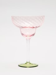 Oliver Bonas Set of 2 Pink Java Margarita Glass - Image 4 of 5