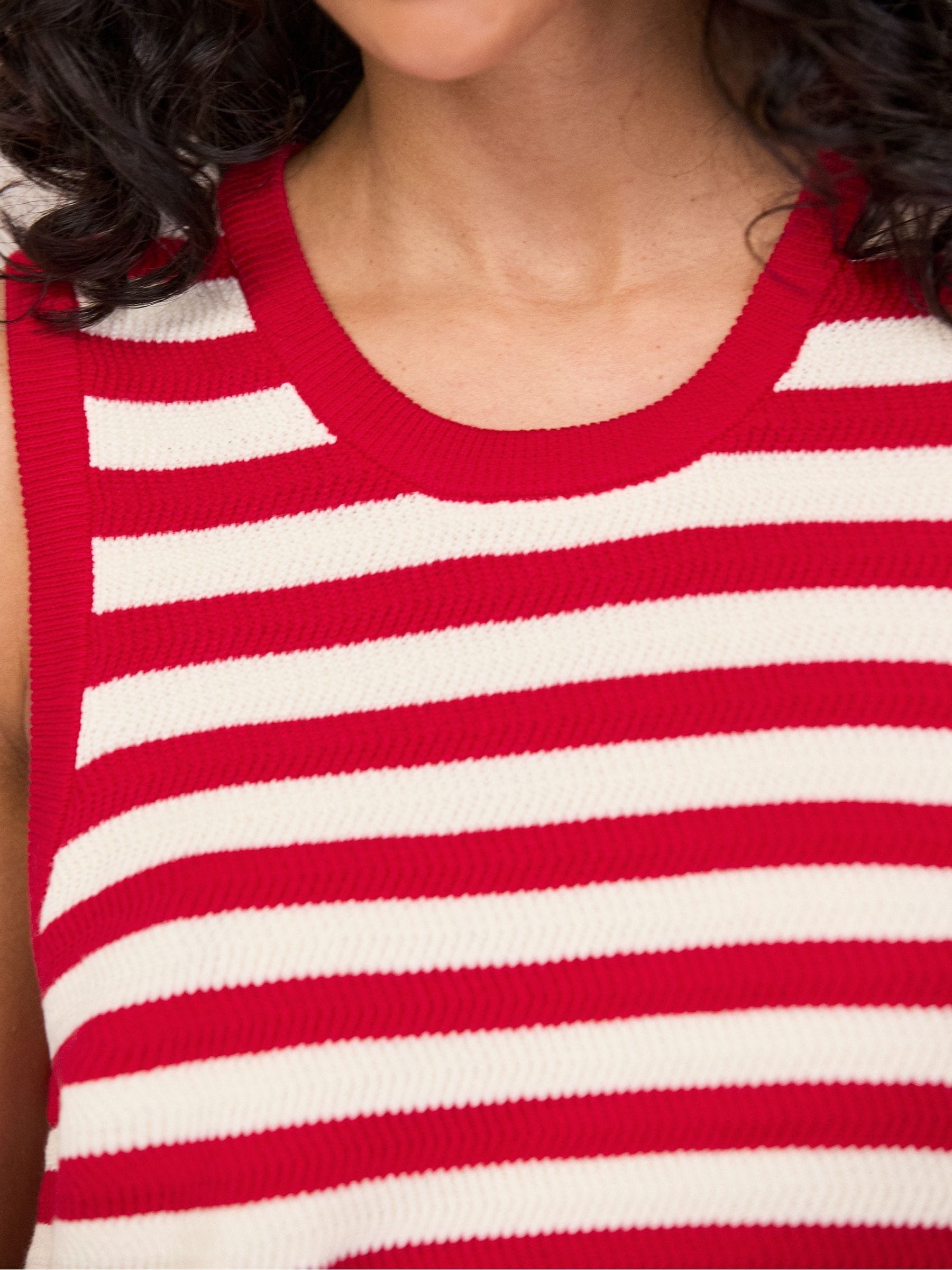 Buy Ro&Zo Red Stripe Knit Shell Top from Next USA