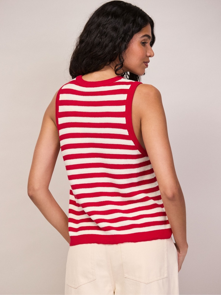 Ro&Zo Red Stripe Knit Shell Top - Image 5 of 5