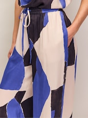 Ro&Zo Blue Abstract Print Trousers - Image 2 of 4