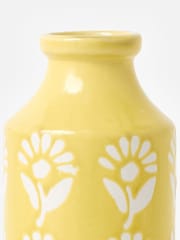 Oliver Bonas Yellow Fleur Ceramic Vase - Image 2 of 4