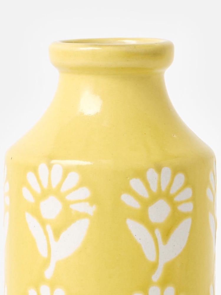 Oliver Bonas Yellow Fleur Ceramic Vase - Image 2 of 4