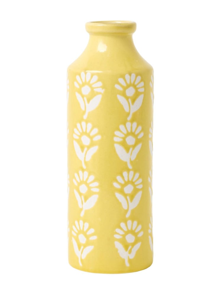 Oliver Bonas Yellow Fleur Ceramic Vase - Image 4 of 4