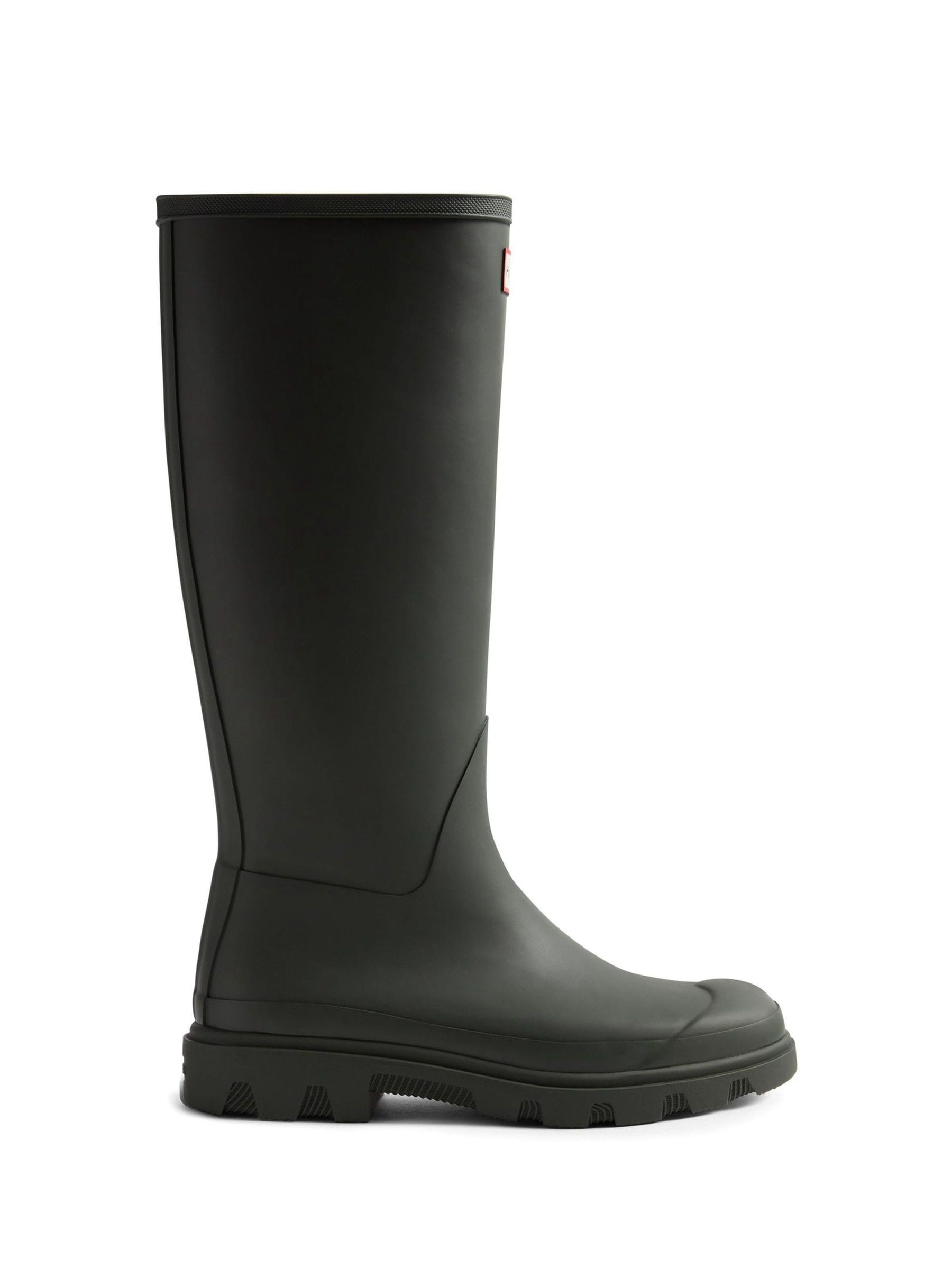 Hunter Men's Green Downpour Tall Wellington Boots