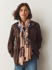 Pink Butterfly Print Lightweight Scarf - Image 3 of 7