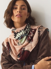 Pink Butterfly Print Lightweight Scarf - Image 4 of 7