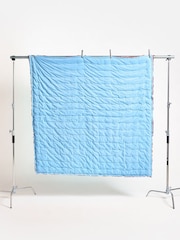 Oliver Bonas Blue Rust Reversible Velvet Frill Quilted Quilt - Image 2 of 5