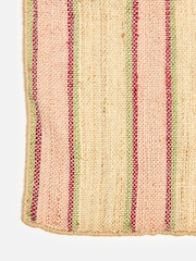 Oliver Bonas Pink Caló Striped Jute Runner Rug - Image 2 of 5