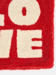 Oliver Bonas Red Love Tufted Cushion Cover 45x45cm - Image 4 of 6