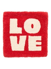Oliver Bonas Red Love Tufted Cushion Cover 45x45cm - Image 7 of 7