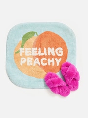 Oliver Bonas Blue Feeling Peachy Rounded Bath Mat - Image 1 of 4