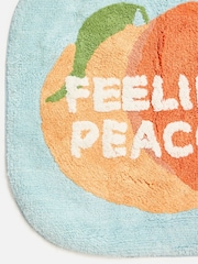 Oliver Bonas Blue Feeling Peachy Rounded Bath Mat - Image 3 of 4