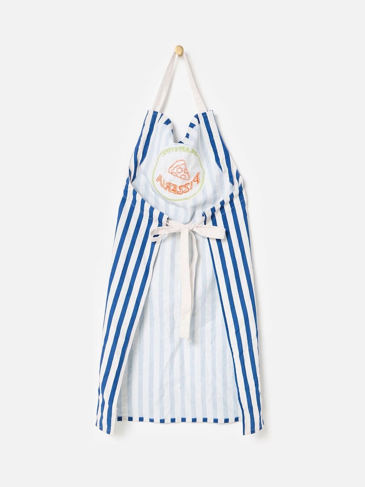 Oliver Bonas Blue Striped Pizza Club Apron - Image 2 of 5