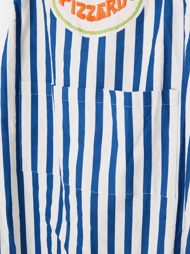 Oliver Bonas Blue Striped Pizza Club Apron - Image 5 of 5
