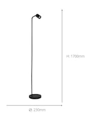Eglo Black Carlo Modern Steel Flexible Floor Lamp - Image 4 of 5