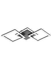 Eglo Black Paranday-Z Smart Control RGB Ceiling Light, 65cm - Image 1 of 4