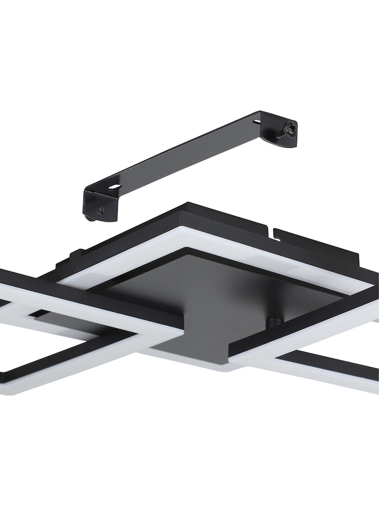 Eglo Black Paranday-Z Smart Control RGB Ceiling Light, 65cm - Image 2 of 4 Eglo Black Paranday-Z Smart Control RGB Ceiling Light, 65cm - Image 2 of 4