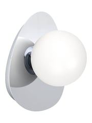 Eglo Chrome Castrovido Glass Modern Bathroom Wall Light - Image 2 of 5
