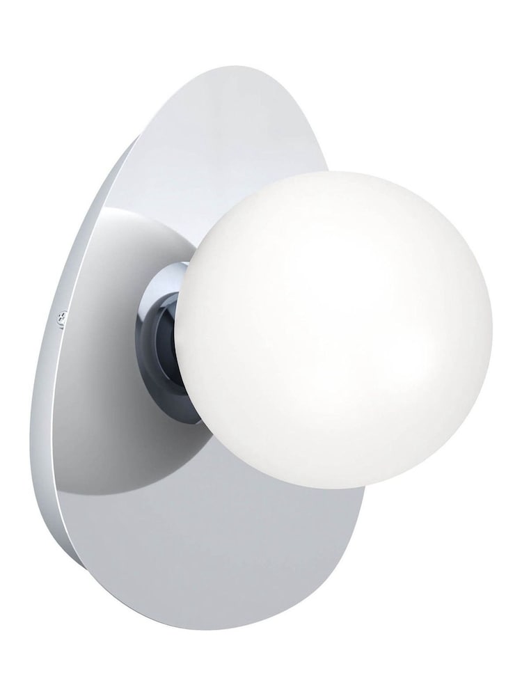 Eglo Chrome Castrovido Glass Modern Bathroom Wall Light - Image 2 of 5 Eglo Chrome Castrovido Glass Modern Bathroom Wall Light - Image 2 of 5