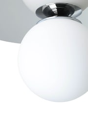 Eglo Chrome Castrovido Glass Modern Bathroom Wall Light - Image 3 of 5